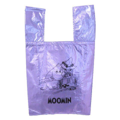 Japan Moomin Shiny Eco Shopping Bag - Moomintroll & Snufkin