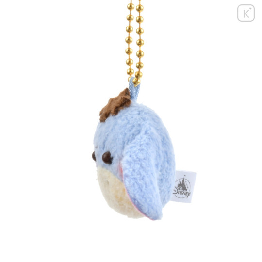 Japan Disney Store Mini Fluffy Plush Keychain - Eeyore / Little Face - 3