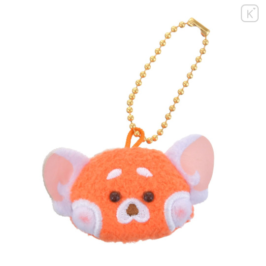 Japan Disney Store Mini Fluffy Plush Keychain - Red Panda Mei / Little Face - 1