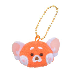 Japan Disney Store Mini Fluffy Plush Keychain - Red Panda Mei / Little Face