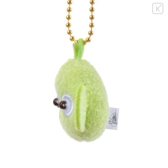 Japan Disney Store Mini Fluffy Plush Keychain - Little Green Men / Little Face - 3