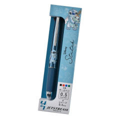 Japan Disney Store Jetstream 4&1 Multi Pen + Mechanical Pencil - Stitch & Scrump / Metallic Blue