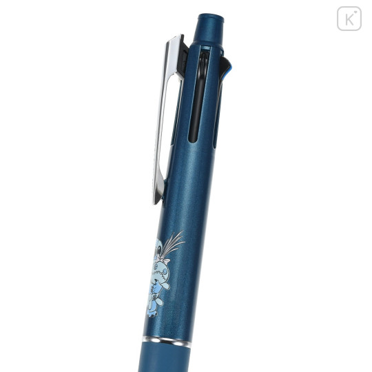 Japan Disney Store Jetstream 4&1 Multi Pen + Mechanical Pencil - Stitch & Scrump / Metallic Blue - 4