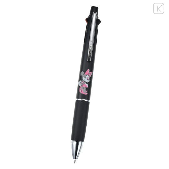 Japan Disney Store Jetstream 4&1 Multi Pen + Mechanical Pencil - Minnie Mouse / Metallic Black - 2