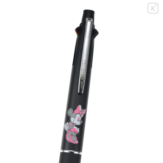 Japan Disney Store Jetstream 4&1 Multi Pen + Mechanical Pencil - Minnie Mouse / Metallic Black - 3