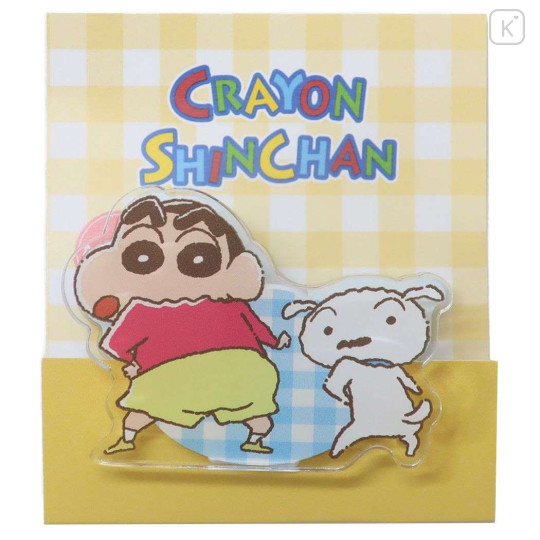 Japan Crayon Shin-chan Acrylic Clip - Shin & Shiro - 1