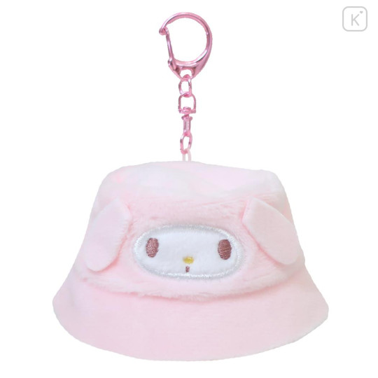 Japan Sanrio Fluffy Keychain - My Melody / Costume Sauna Hat - 1