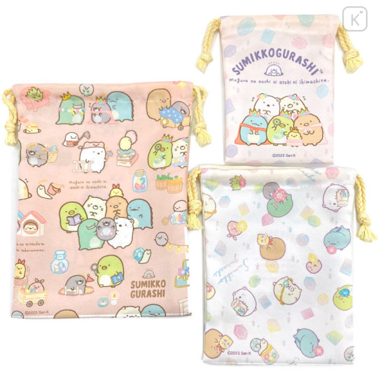 Japan San-X Drawstring Bag Set - Sumikko Gurashi / Jewerly - 3