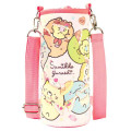 Japan San-X Plastic Bottle Holder - Sumikko Gurashi / Sweets House Pink - 1