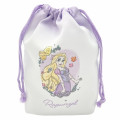 Japan Disney Drawstring Bag - Rapunzel / Flower - 1