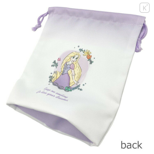 Japan Disney Drawstring Bag - Rapunzel / Flower - 2