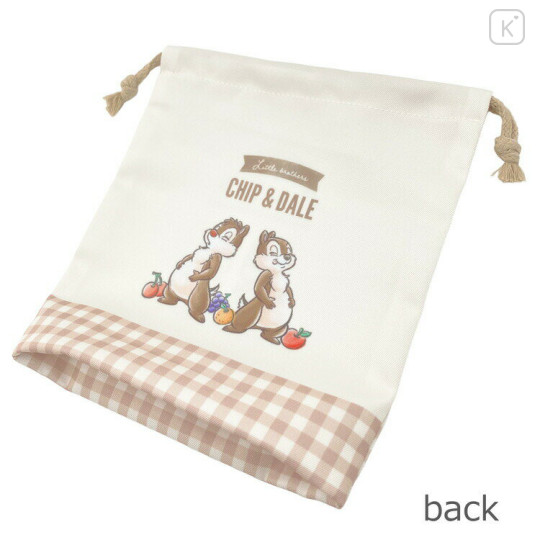 Japan Disney Drawstring Bag - Chip & Dale / Fruits - 2