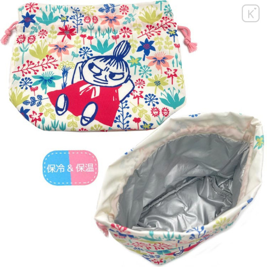 Japan Moomin Drawstring Bag & Lunch Bag - Little My / Colorful Drawing - 3