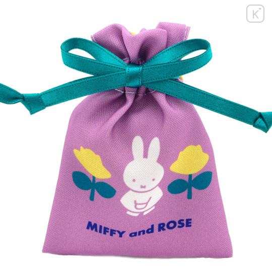 Japan Miffy Mini Drawstring Bag - Rose / Purple & Green - 1