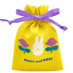 Japan Miffy Mini Drawstring Bag - Rose / Yellow & Purple