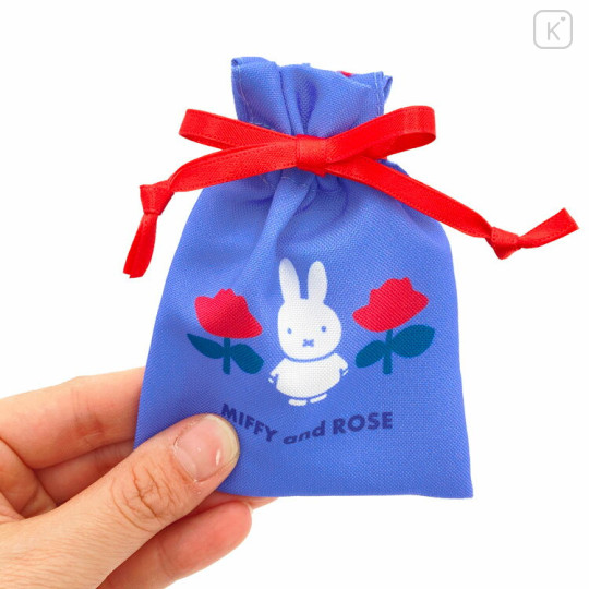 Japan Miffy Mini Drawstring Bag - Rose / Blue & Red - 3