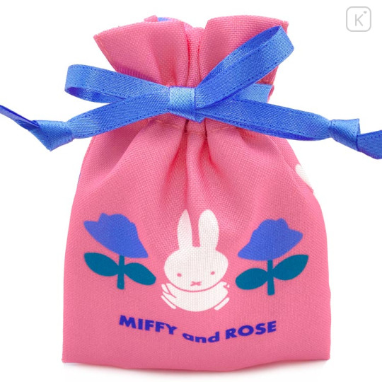 Japan Miffy Mini Drawstring Bag - Rose / Pink & Blue - 1