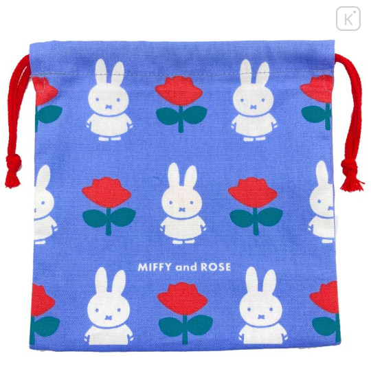 Japan Miffy Drawstring Bag - Rose / Blue & Red - 1