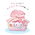 Japan Sanrio Fluffy Drawstring Pouch - Lipstick / Hello Kitty 50th Anniversary - 2