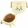 Japan Chiikawa Embroidery Fluffy Drawstring Bag - Rabbit - 3