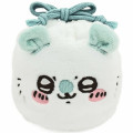 Japan Chiikawa Embroidery Fluffy Drawstring Bag - Momonga - 1