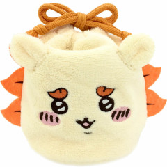 Japan Chiikawa Embroidery Fluffy Drawstring Bag - Shisa