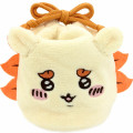 Japan Chiikawa Embroidery Fluffy Drawstring Bag - Shisa - 1