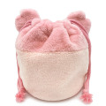 Japan Chiikawa Embroidery Fluffy Drawstring Bag - Furuhonya Kani-chan - 2