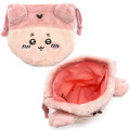 Japan Chiikawa Embroidery Fluffy Drawstring Bag - Furuhonya Kani-chan - 3