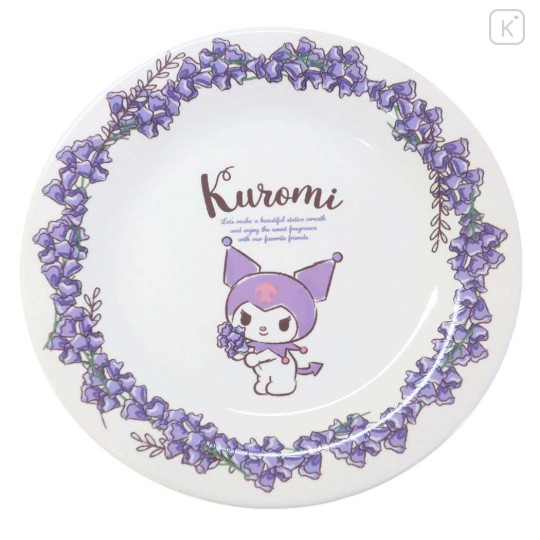 Japan Sanrio Plate - Kuromi / Purple Flora - 1