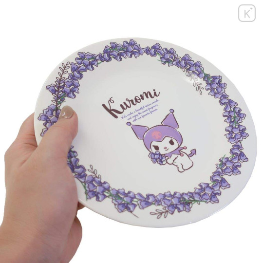 Japan Sanrio Plate - Kuromi / Purple Flora - 2