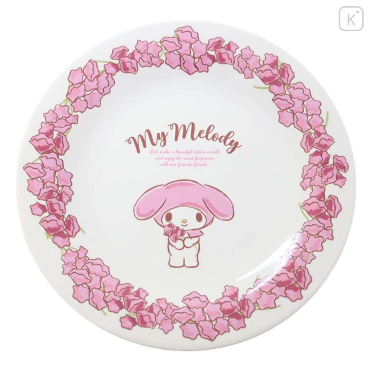 Japan Sanrio Plate - My Melody / Pink Flora - 1