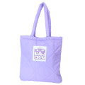 Japan Sanrio Quilted Tote Bag - Kuromi / Light Purple - 1