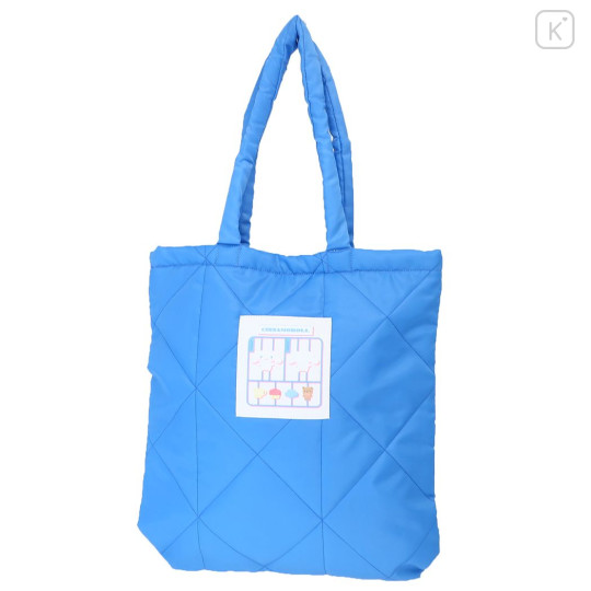 Japan Sanrio Quilted Tote Bag - Cinnamoroll / Blue - 1