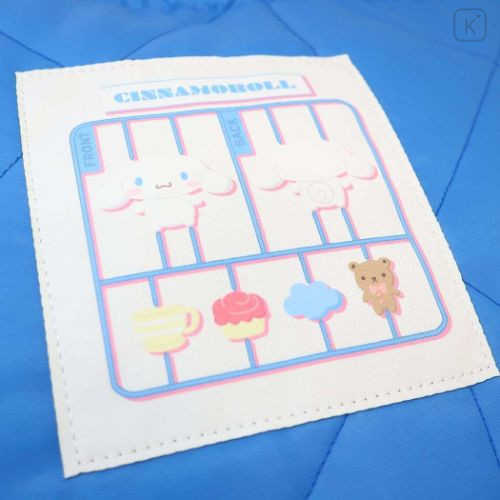 Japan Sanrio Quilted Tote Bag - Cinnamoroll / Blue - 4