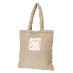 Japan Sanrio Quilted Tote Bag - Pompompurin / Light Brown