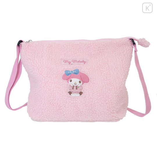 Japan Sanrio Fluffy Shoulder Crossbody Bag - My Melody - 1