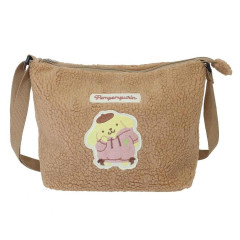Japan Sanrio Fluffy Shoulder Crossbody Bag - Pompompurin