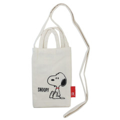 Japan Peanuts Gadget Phone & Card Shoulder Pouch - Snoopy / Sitting