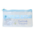 Japan Sanrio Clear Flat Pouch Pencil Case - Cinnamoroll / Life - 1