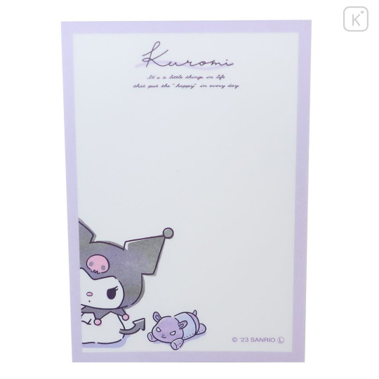 Japan Sanrio Mini Notepad - Kuromi & Baku / Purple - 2