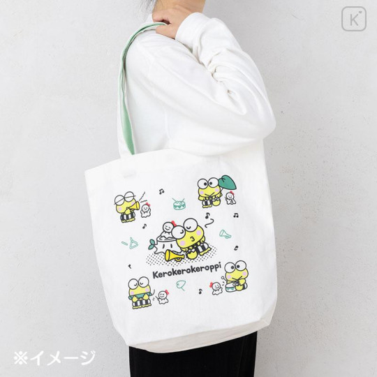 Japan Sanrio Original Tote Bag - Keroppi : Singing & Dancing - 6