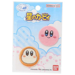 Japan Kirby Fluffy Embroidery Sticker Patch Set - Kirby & Waddle Dee Face