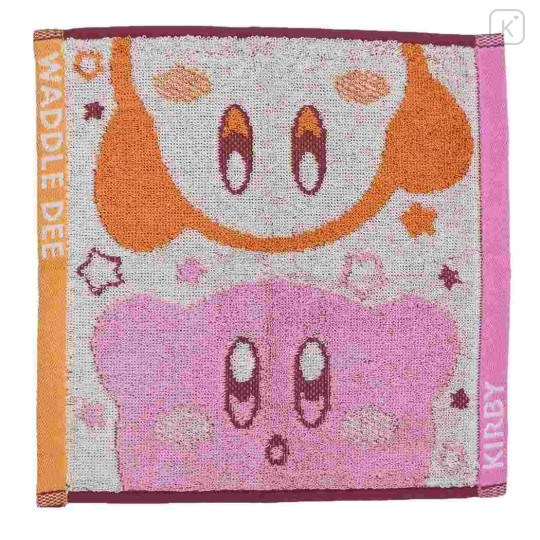 Japan Kirby Jacquard Hand Towel - Kirby & Waddle Star - 1