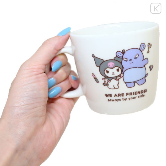 Japan Sanrio Ceramic Mug - Kuromi & Baku / Always By Your Side - 2