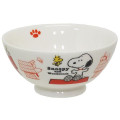 Japan Peanuts Porcelain Rice Bowl - Snoopy & Woodstock / House - 1