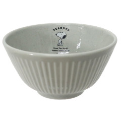 Japan Peanuts Porcelain Rice Bowl - Snoopy / Grey