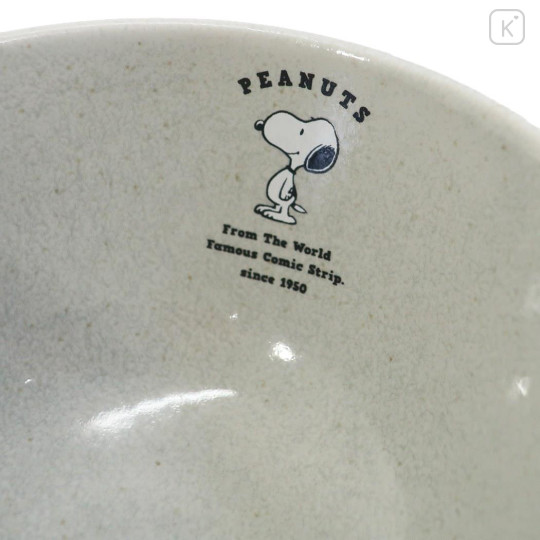 Japan Peanuts Porcelain Rice Bowl - Snoopy / Grey - 3