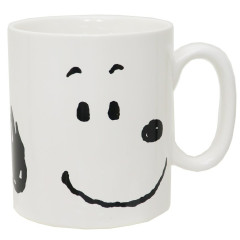 Japan Peanuts Porcelain Mug - Snoopy Face / Smile