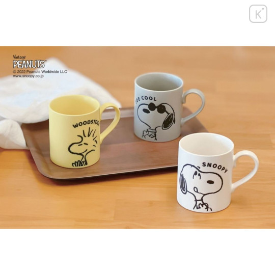 Japan Peanuts Porcelain Mug - Snoopy / Joe Cool - 3